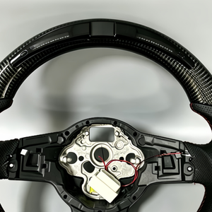 Volante Deportivo de Fibra de Carbono y Cuero con LED para <span class=keywords><strong>Volkswagen</strong></span> Polo, Passat, Golf MK5, MK6, MK7, Tiguan, Jetta, GTI, Bora, Santana, <span class=keywords><strong>Caddy</strong></span> - Product Image 5
