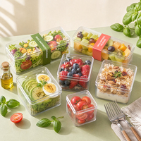 Boîte en plastique transparente pour pâtisserie avec couvercle, conteneur transparent pour gâteau, macaron, beignet, sushi, salade, fruits, emballage à emporter