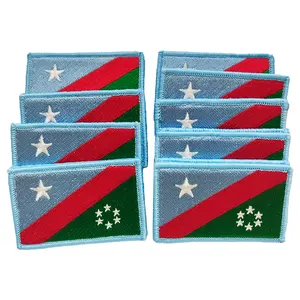 Fabricante Personalizado vários países bandeira pano Bordado Patch emblemas Para Roupas saco chapéu Tecido Bordado Ferro Em Patches