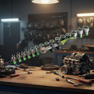 Fasano <b>Socket</b> Set 16 Pc 1/4 Inch Drive Metric <b>Ratchet</b> Tool Kit Automotive Repair - Product Image 3