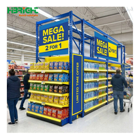 Étagères de supermarché modernes en métal, soudées robotiquement sans joint, pour les rayonnages de magasin et les hypermarchés