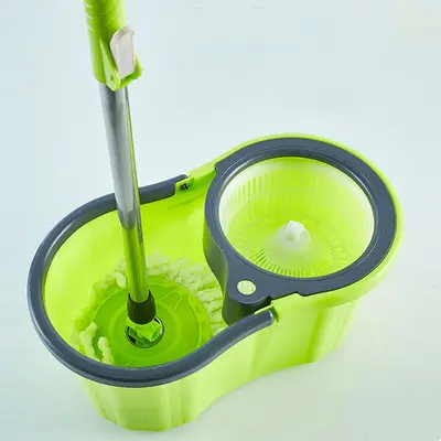 Wholesale microfiber 360 Rolling Floor Cleaning Spin Magic easy rotating Mop Hands-free Mop Bucket Set