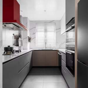 Armoire de cuisine murale avec portes en verre, directement de l'usine, avec tiroirs à fermeture douce - Product Image 4