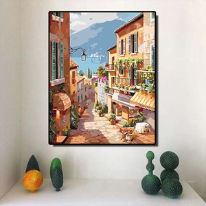 Pintura por Números Moderna, Paisaje Rectangular Enmarcado, Pintura Decorativa <span class=keywords><strong>para</strong></span> Interiores, Arte Mural <span class=keywords><strong>para</strong></span> Sala de Estar - Product Image 6