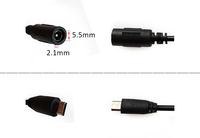 Adaptador de Conector Hembra DC 5.5 x 2.1mm a Micro USB Macho, Cable de Alimentación de 5V, USB Micro-B a DC Hembra, para Cámara, Longitud: 20cm