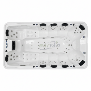 Bain à remous moderne pour hôtel, hydrothérapie, piscine, <span class=keywords><strong>spa</strong></span>, 10 <span class=keywords><strong>places</strong></span>, jacuzzi, piscine, bain à remous, <span class=keywords><strong>acrylique</strong></span> blanc, massage, bain à remous extérieur - Product Image 1
