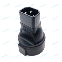 Adaptateur court IEC320 C14 mâle vers prise femelle Schuko européenne, fiche électrique industrielle en PVC