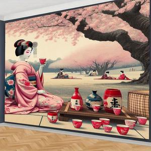 Hiasan Dinding Seni Jepang Courtesan Kuniyoshi Utagawa <span class=keywords><strong>Tapestry</strong></span> Prajurit Ninja Jepang untuk Dekorasi Kamar Tidur Ruang Tamu - Product Image 3