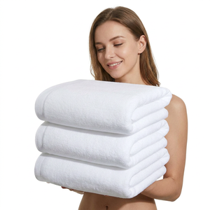 Serviette en coton éponge de luxe OEM, douce, épaisse, absorbante, pour hôtel, spa, complexe hôtelier, approvisionnement en gros - Product Image 1