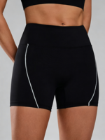 Nouveauté transfrontalière Printemps-Été : Short de yoga effet seconde peau pour femme, taille haute, moulant, rehausseur de fessiers, pour la course et le sport, modèle Base Triple