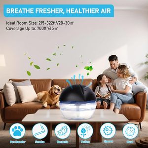 Diffuseur <span class=keywords><strong>d</strong></span>'arômes et <span class=keywords><strong>purificateur</strong></span> <span class=keywords><strong>d</strong></span>'<span class=keywords><strong>air</strong></span> à vitesse variable avec 7 couleurs et 6 LED, veilleuse aromatique, petit revitalisant <span class=keywords><strong>d</strong></span>'<span class=keywords><strong>air</strong></span> - Product Image 1