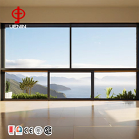Ventanas Corredizas Horizontales de Aleación de Aluminio a Precio de Fábrica, con Función Antirrobo, Fácil Operación, para Hoteles y Villas Contemporáneas