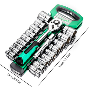 21-delige 1/2-inch ratelratelsleutelset met 123 mm verlengstuk en 24-tands dopjes - Product Image 5