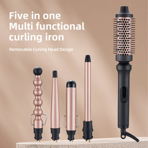 Fer à friser multifonctionnel 1,5 pouces avec têtes interchangeables, chauffe rapide, pour la maison et les voyages - Product Image 2
