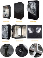 Kit de tente de culture 80x80x160cm complet avec lumière de culture LED et système de filtre de ventilateur de ventilation pour champignons et plantes