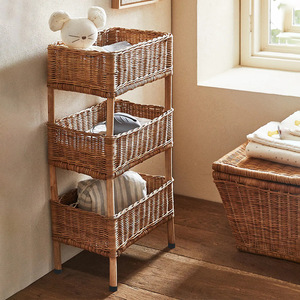 Rattan Storage Rack L Size Multi Layer <b>Basket</b> For Home Decor Eco Friendly - Product Image 1