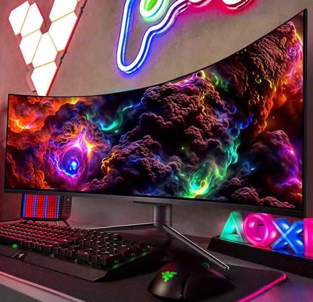 Super Wide 49inch Oled High Definition Adjustable Stand Curved Screen 5k 75hz Gaming Monitor LED