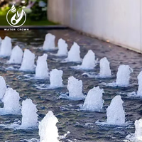 Fontaine à bulles artistique en acier inoxydable Water Crown, sculpture aquatique moderne pour hôtels de luxe, bureaux, centres commerciaux et piscines