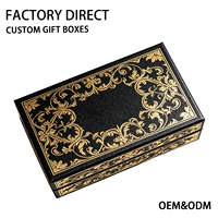 Boîte rigide personnalisée avec couvercle et base noirs, insert en mousse, estampage à chaud doré, emballage haut de gamme pour coffret de parfum, fabrication en usine