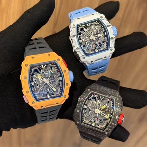 RM Style 3503 Luxury Men <b>Automatic</b> <b>Skeleton</b> <b>Watch</b> Carbon Fiber Case Tonneau Sport Wristwatch Rubber Strap - Product Image 1