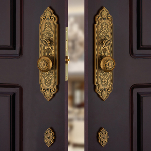 YZH Bronze Color Single <strong>Door</strong> Lock Antique Design for Wooden <strong>Door</strong> with Handle and <strong>Knob</strong> - Product Image 3