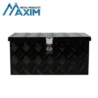 Boîte à outils en aluminium pour camion, 20"x12"x9.5", 5 barres de fixation - Coffre de rangement robuste verrouillable pour benne de pick-up