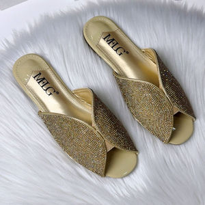 패셔너블하고 심플한 여성용 플랫 스팽글 슬리퍼 - Product Image 3