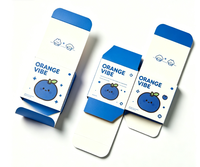 Boîte à cartes pliable jaune personnalisable avec graphique vierge, petit emballage pour accessoires, soins des lèvres, bibelots, artisanat fait main, boîte cadeau de vente au détail
