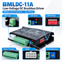 Contrôleur de moteur BLDC compact 24V 7A, pilote CC sans balais avec entrée analogique 0-5V, PWM et communication RS485