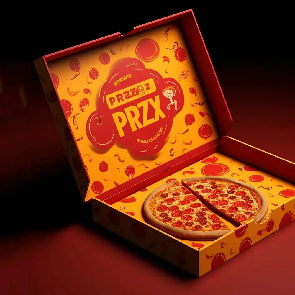 Scatola per Pizza Design personalizzato scatola per Pizza con Design semplice stampa all'ingrosso scatola per Pizza Logo Design scatola termica per Pizza