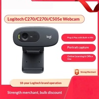 Cámara Web USB HD para C270/C270i, CMOS, Micrófono Integrado, Enfoque Automático, 30 FPS, para Computadoras Portátiles, Clases en Línea, Plug-and-Play, en Stock