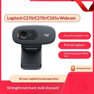 Caméra Web HD authentique pour C270/C270i, pour ordinateurs portables, cours en ligne, vidéo, USB, Plug-and-Play, mise au point automatique, 30 FPS, en stock - Product Image 5