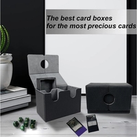 Boîte de pont en cuir PU de haute qualité pour cartes à collectionner TCG Accessoires de carte de visite personnalisés avec fermeture à clip Style de dame élégant