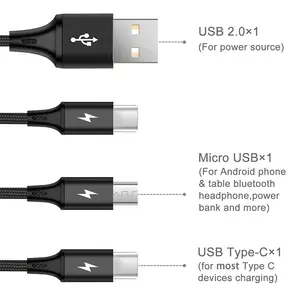 Рекламные Usb-гаджеты, портативный мини-Usb-c 4 в 1, брелок для ключей, микро-кабель для передачи данных типа C, многофункциональный брелок, зарядный кабель для передачи данных