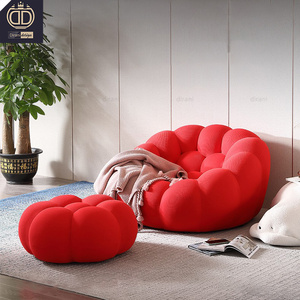Poltrona Singola Rotonda Roche Bobois Bubble Comfort, Lussuosa Poltrona d'Accentò <span class=keywords><strong>Rossa</strong></span>, Arredamento Moderno per Soggiorno - Product Image 1