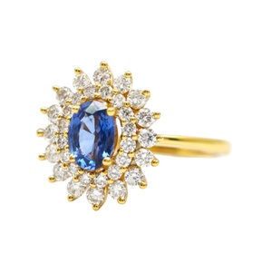 Anillo de plata 925 con zafiro y diamante cultivado en laboratorio de UM Jewelry, unisex para uso diario, regalo de aniversario de boda - Product Image 3