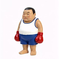 Statue en résine de boxer-Décor de gymnastique artisanal, sculpture durable sur le thème du sport pour bureau, cadeaux pour hommes et objets de collection pour fans de boxe