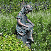 Estatua de Bronce Retro para Exteriores de Dos Niños Montando en Bicicleta, Figura Humana de Tamaño Real, Escultura Artística para Decoración de Jardín, Parque o Paisaje