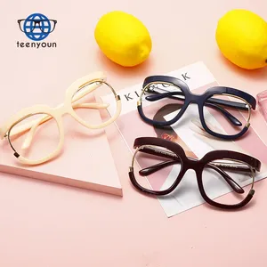 Оптовая продажа, Лидер продаж 2022, оправы для очков Teenyoun, мужские очки, модная большая оправа кошачий глаз, оптические очки Cat.0