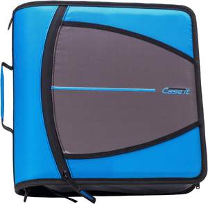 Porte-documents Case-it personnalisé avec fermeture éclair ronde de 3 pouces, pour ordinateur portable de 15 pouces, tablette, organiseur de documents - Product Image 3