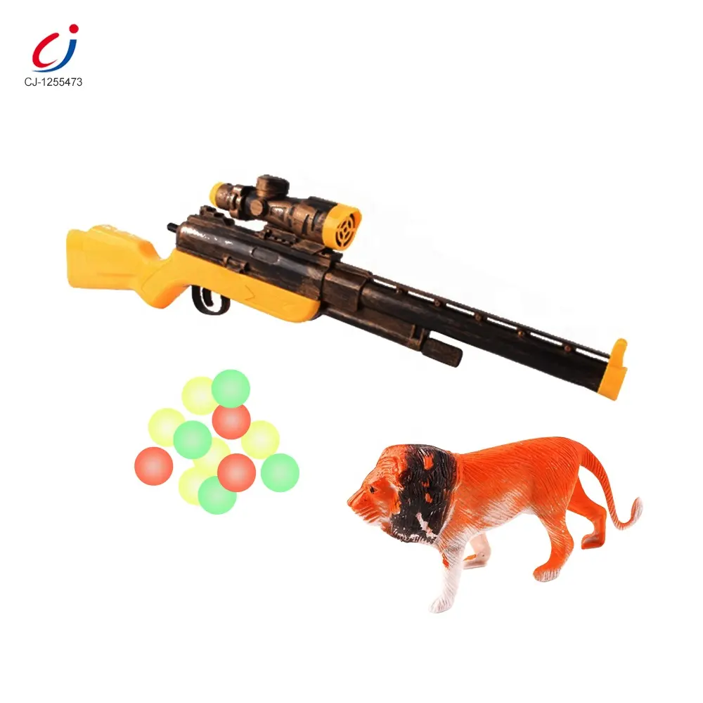 Hot selling kids plastic powerful shooting ping pong ball bullet toy gun