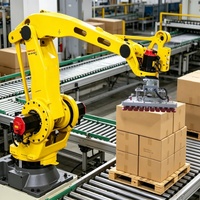 Robot de palettisation Fanuc M-410IC/110 à 4 axes, 110 kg, 2403 mm, avec ventouse pneumatique pour l'empilage de cartons en entrepôt et logistique