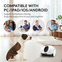 Distributeur de friandises intelligent pour chien avec caméra 1080P HD, robot pour animaux de compagnie Wifi, télécommande laser, audio bidirectionnel, jouet compagnon automatique