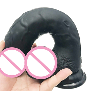FAAK <span class=keywords><strong>23cm</strong></span> 9 "4cm consolador Artificial suave pene realista silicona consoladores anales Butt Plug carne juguetes sexuales para mujer - Product Image 3