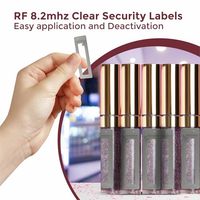 Étiquette de sécurité transparente pour cosmétiques 1000 RF 8.2Mhz 65x20mm compatible Checkpoint, étiquette antivol pour systèmes de prévention des pertes EAS