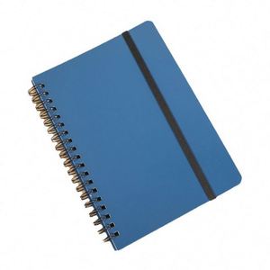 Planificateur de bureau professionnel moderne et simple, cahiers personnalisés A5, 60 feuilles, couverture en simili cuir, reliure spirale, imprimé personnalisé - Product Image 3
