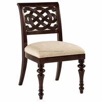 Bureau et chaise d'écriture classiques américains de luxe en bois massif, bois foncé, mobilier de bureau à domicile pour salle d'étude