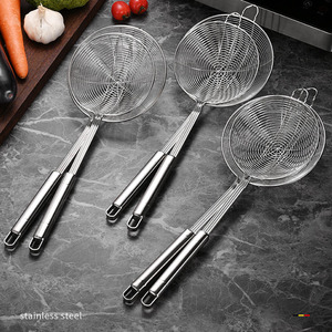 Kitchen Stainless Steel Frying Spider Strainer Large Oil Colander Ladle Scoop Fryer Slotted Big Spoon Skimmer <strong>Cooking</strong> <strong>Sieve</strong> - Product Image 1