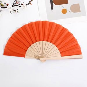 Abanico de madera personalizado de una sola cara, español, de 16 pulgadas cuadradas, con varillas de madera y tela de poliéster, para fiestas - Product Image 6