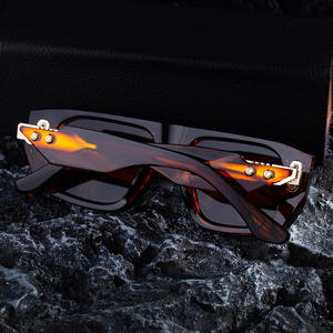 Nouvelles lunettes de soleil polarisées carrées pour hommes, monture noire, verres TAC, protection UV400, design tendance pour l'extérieur, ZS-98396P - Product Image 3